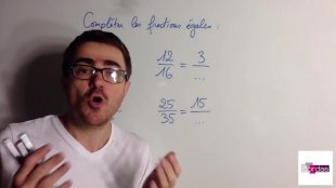 Modifier l’écriture d’une fraction - Chapitre 4