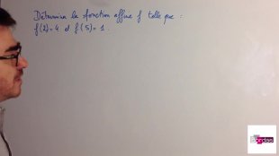 Objectif 3 – Déterminer une fonction affine par deux nombres et leurs images